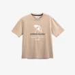 【Arnold Palmer 雨傘】男裝-簡約大傘印花純棉短袖T恤(奶茶色)