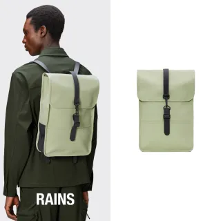 【RAINS官方直營】Backpack Mini 經典防水小型雙肩背長型背包(Earth 地球綠)