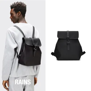 【RAINS官方直營】Bucket Backpack 防水水桶後背包(Black 經典黑)