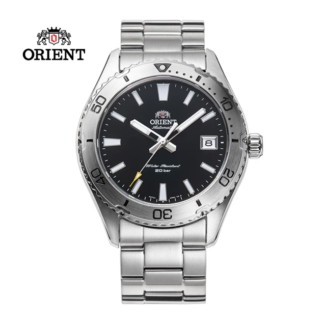 ORIENT 東方錶 ORIENT 東方錶 WATER RESISTANT系列 200m潛水風格腕錶 鋼帶款 黑色 -39.9mm(RA-AC0Q01B)