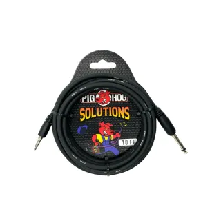 【PIG HOG】PX-35T4M 3.5mm TRS 轉 6.3mm Mono 轉接線 10英尺／終身保固(音源線 喇叭線 線材 導線)