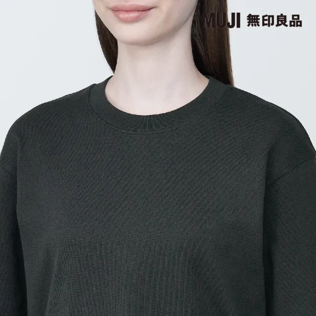 【MUJI 無印良品】女有機棉粗織圓領長袖T恤(共8色)