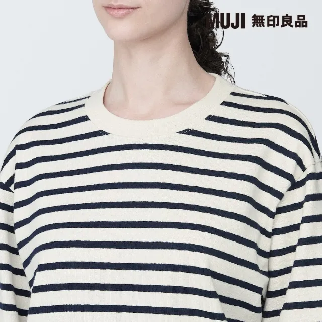 【MUJI 無印良品】女有機棉粗織圓領長袖T恤(共8色)