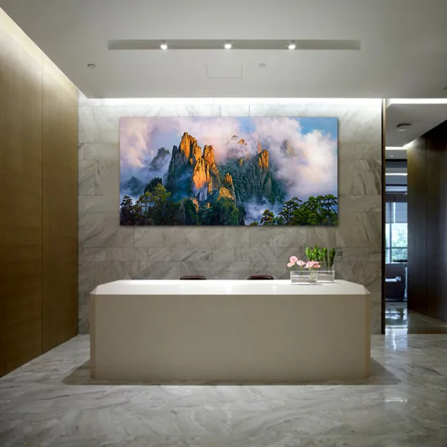 【御畫房】黃山雲海 國家一級畫師手繪油畫60×120cm(VF-144)