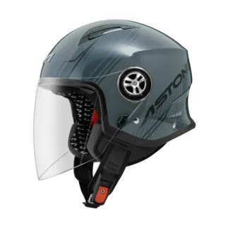 【ASTONE】速-MJS AS9 輕量型 3/4 半罩式安全帽 歐風時尚(簡單灰/鐵灰)