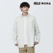 【MUJI 無印良品】男水洗平織布長袖襯衫(共9色)