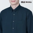 【MUJI 無印良品】男有機棉水洗牛津布扣領長袖襯衫(共9色)