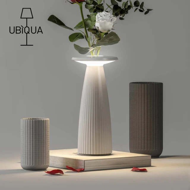義大利UBIQUA Flora 花藝 浪漫主義USB充電式檯燈-多色可選(觸控檯燈/USB檯燈/護眼檯燈)