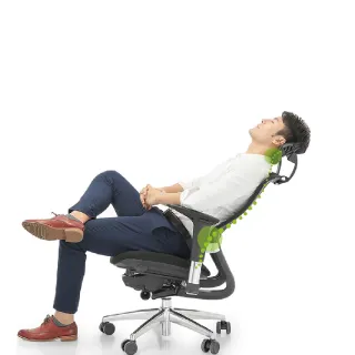 【舒樂活 4Health】NU Chair — 健康主管椅（超纖皮）(電腦椅 辦公椅 腰靠 健康 人體工學)