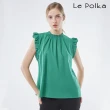 【Le Polka】金典荷葉小立領上衣-女
