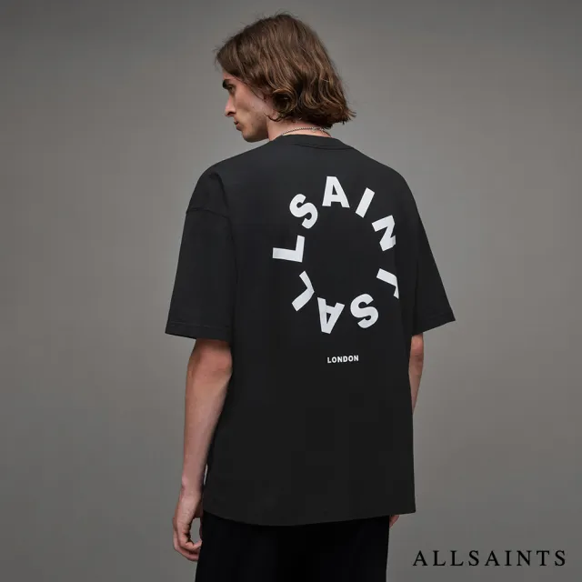 【ALLSAINTS】TIERRA 純棉寬鬆LOGO短袖T恤  M072PB(舒適版型)