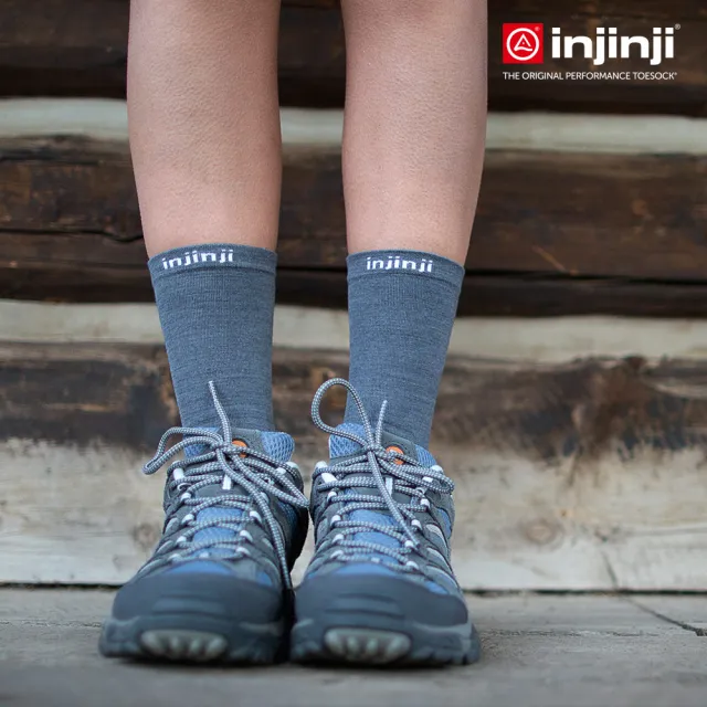 【Injinji】LINER羊毛中筒內襪(石墨色)NAA2794(五趾襪 中筒襪 內襪)