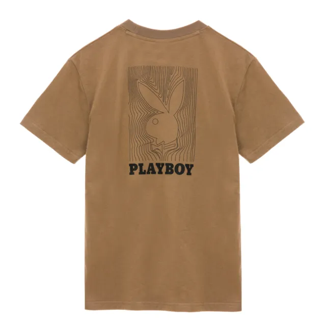 【PLAYBOY】幾何線條兔上衣(咖啡色)