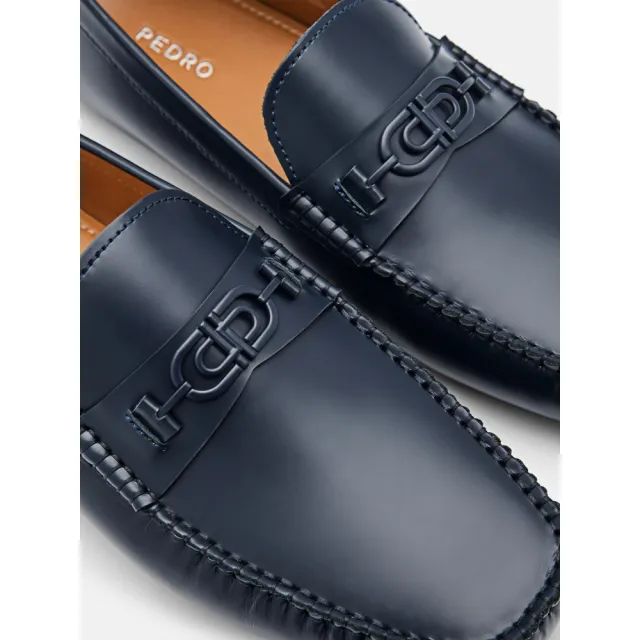 【PEDRO】PEDRO ICON真皮莫卡辛鞋-海軍藍(小CK高端品牌 摩登職場)