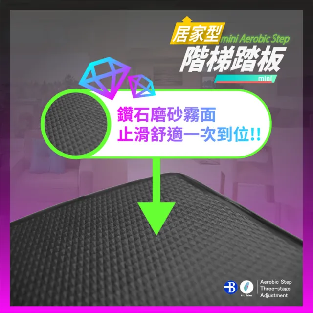 【台灣橋堡】MINI 居家型 二階段 階梯踏板(SGS 認證 100% 台灣製造 階梯踏版 有氧踏板 韻律踏板)