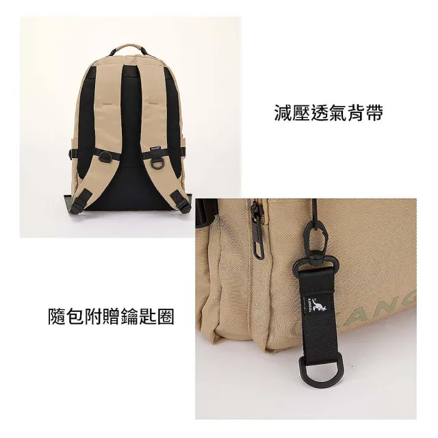 【KANGOL】袋鼠 經典後背包 64251745(筆電包 書包)