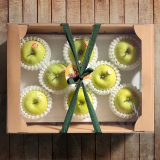 【果樹寶石】日本青森王林蘋果特大果8顆x2盒（2.9KG±10%/盒）（350G±5%/顆）(細膩多汁、高甜近乎零酸)