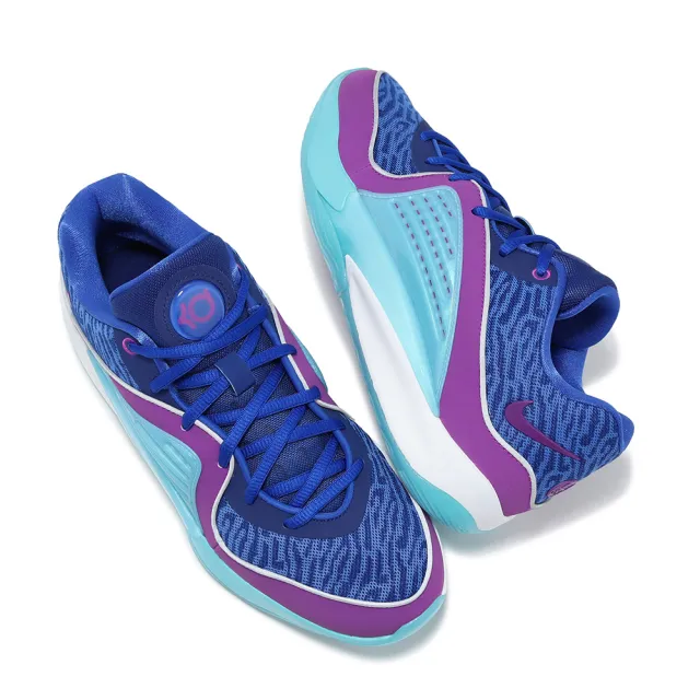 NIKE 耐吉】籃球鞋KD 16 男鞋藍銀READY PLAY 杜蘭特Zoom 氣墊運動鞋