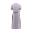 【ILEY 伊蕾】收腰開衩抽繩真兩件式洋裝(紫色；M-XL；1241607611)