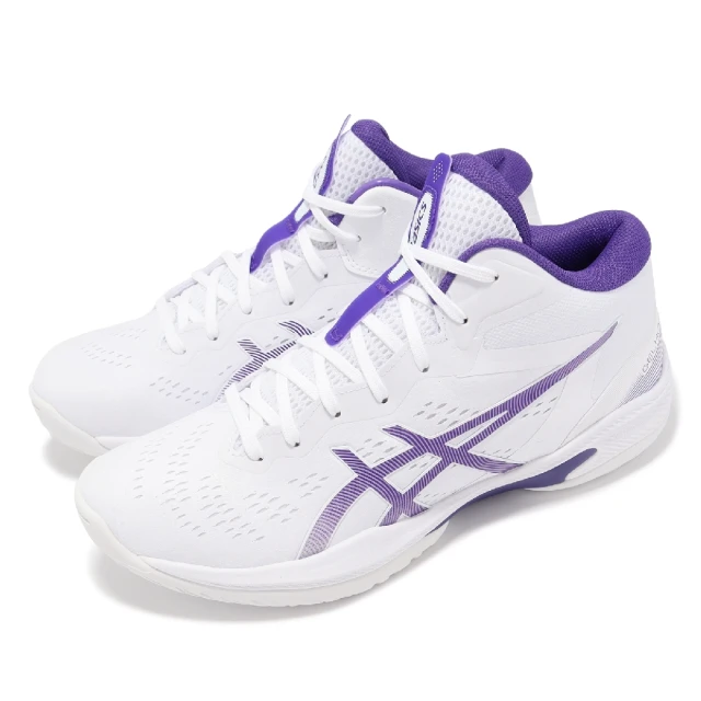 【asics 亞瑟士】籃球鞋 GELHoop V16 男鞋 女鞋 白 紫 抗扭 緩衝 運動鞋 亞瑟士(1063A078102)