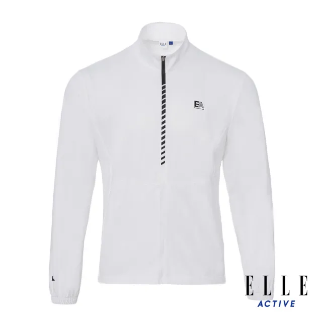 【ELLE ACTIVE】男款 涼感冰絲立領外套-白色(EA24M2M6103#90)