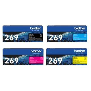 【brother】TN-269CMYK原廠1黑3彩碳粉匣(適用:L3280CDW、L3760CDW、L3780CDW)
