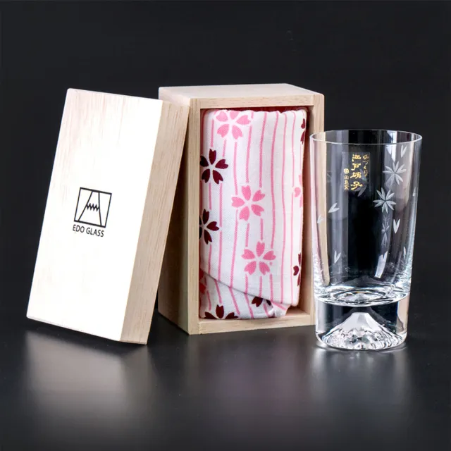 【田島硝子】日本手工吹製富士山杯 MINI迷你版! mini櫻花款 高杯啤酒杯 玻璃杯 隨飲料變色(TG20-015-MTS)