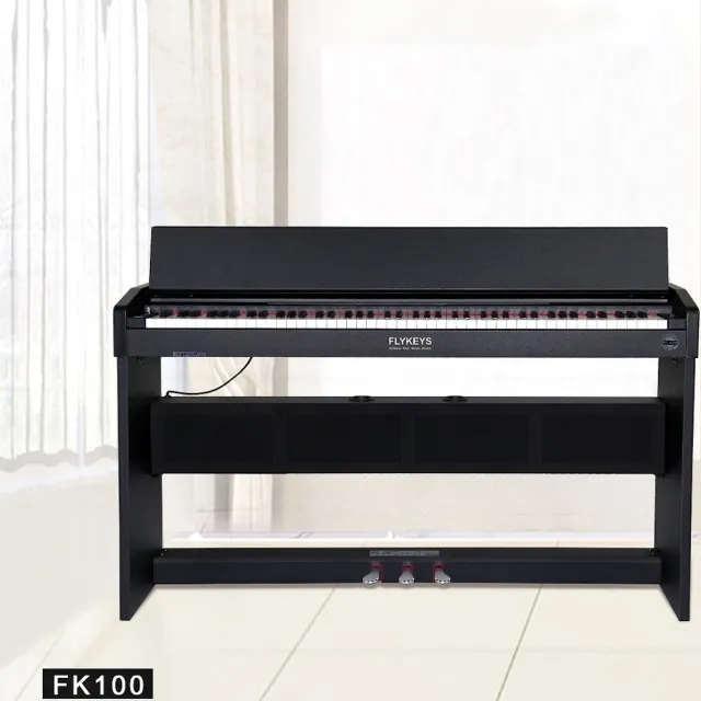 【Flykeys】FK100 超薄直立電鋼琴(義大利FATAR鍵盤 贈鋼琴升降椅)