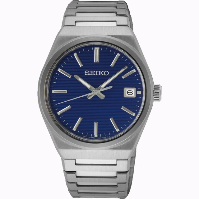 SEIKO 精工 CS 紳士時尚簡約腕錶-藍(SUR555P