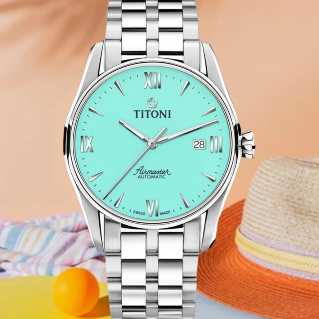 TITONI 梅花錶TITONI 梅花錶 官方授權 空中霸王 TIFFANY 機械腕錶 40mm(83908S-691 蒂芬尼)