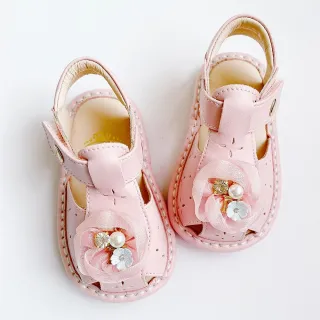 【Swan天鵝童鞋】午後時光花朵雕花 寶寶 學步 涼鞋 粉(1595)