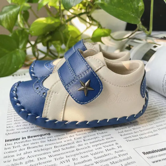 【Swan天鵝童鞋】復古 雕花 小童鞋 寶寶鞋 學步鞋 藍(1630)