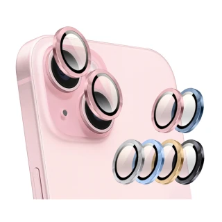 【Timo】iPhone 15/14/13/12 手機鏡頭專用 3D金屬環玻璃保護貼
