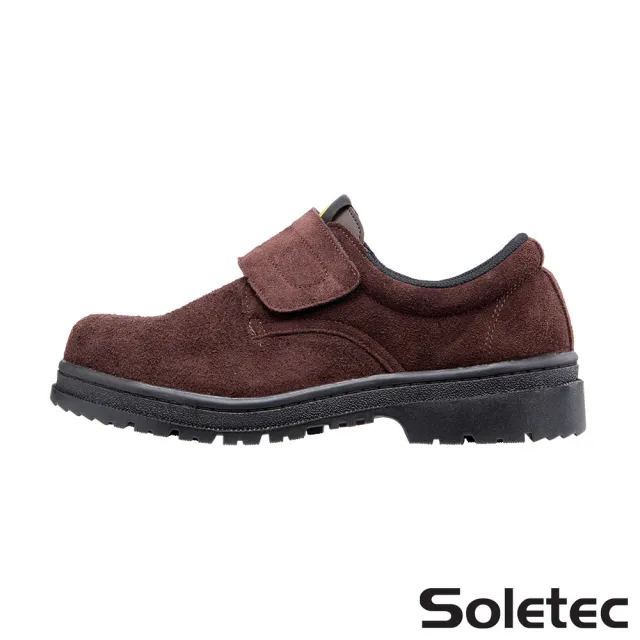 【Soletec超鐵】C106605 超透氣絨面皮 魔帶款 安全鞋(台灣製鋼頭鞋 工作鞋)
