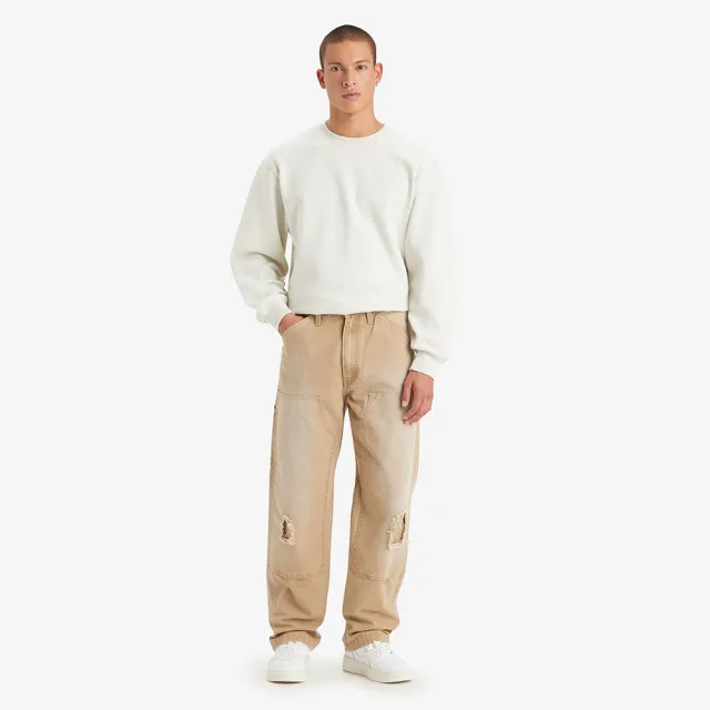 【LEVIS】LEVIS Workwear工裝系列男款568STAYLOOSE破壞補丁工裝褲 熱賣單品 A7367-0000