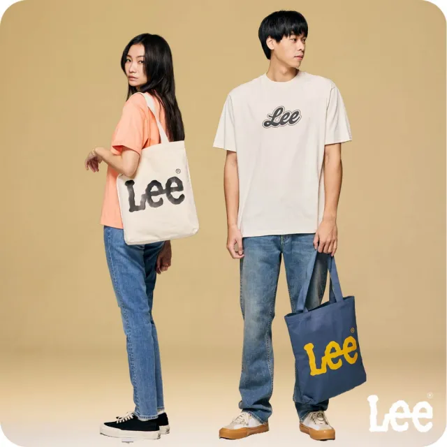 【Lee 官方旗艦】男女同款 帆布袋 經典品牌LOGO印花 / 手提袋 側肩包 琴譜包(LB324006K15 / LB324006185)