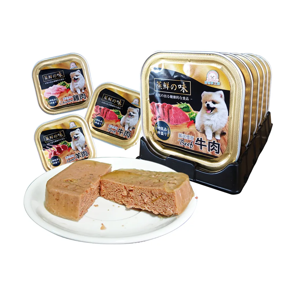 【寵物夢工廠】蒸鮮之味犬用餐盒100g*24盒入(台灣製HACCP食安認證/寵物餐盒 全齡適用)