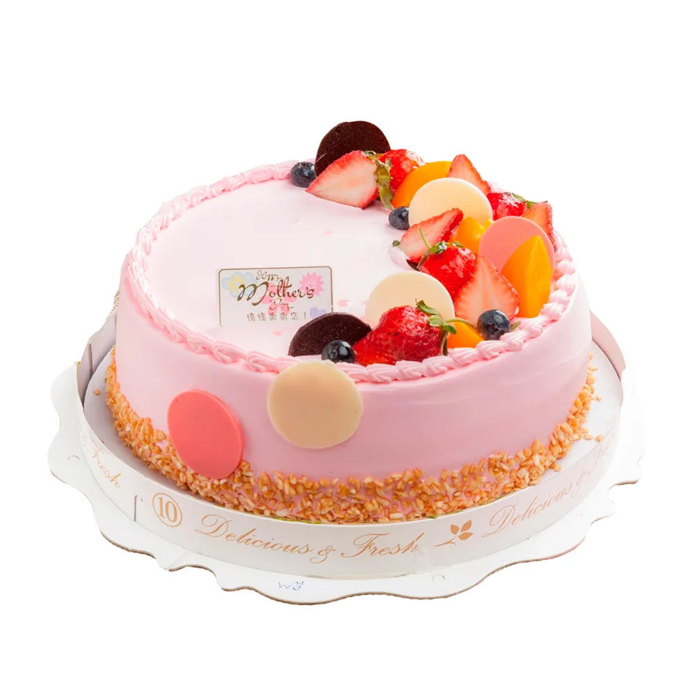 【樂活e棧】母親節造型蛋糕-初戀圓舞曲蛋糕8吋1顆(母親節 蛋糕 手作 水果)