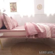 【Lust】楓日花語-粉100%純棉、雙人5尺床包/枕套組《不含被套》、台灣製