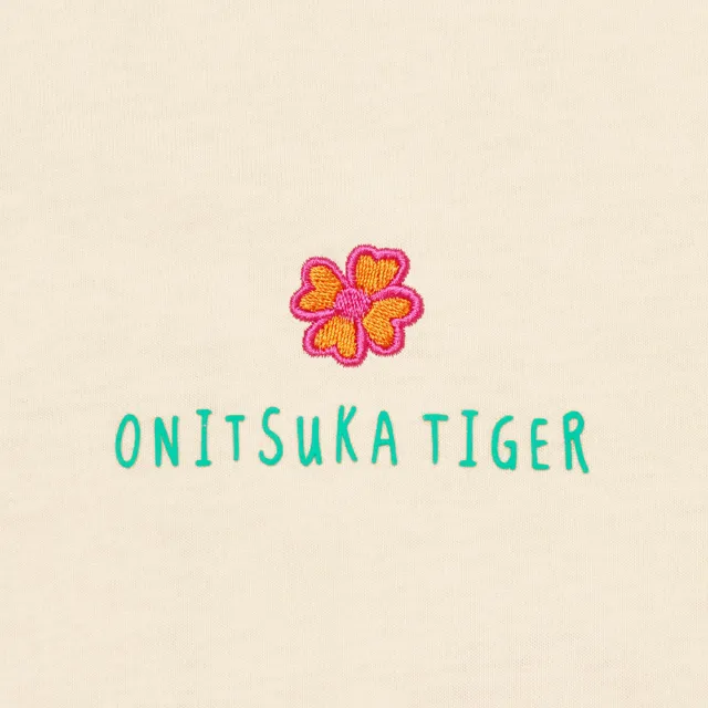 【Onitsuka Tiger】Onitsuka Tiger鬼塚虎-米色春夏花紋虎頭短袖上衣(2183B302-700)