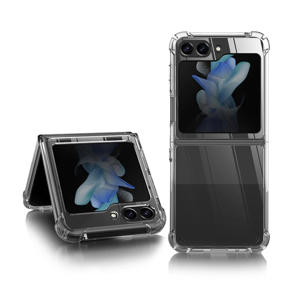 【YANG YI 揚邑】SAMSUNG Galaxy Z Flip5 四角雙料氣囊二合一雙重防護防摔折疊手機殼