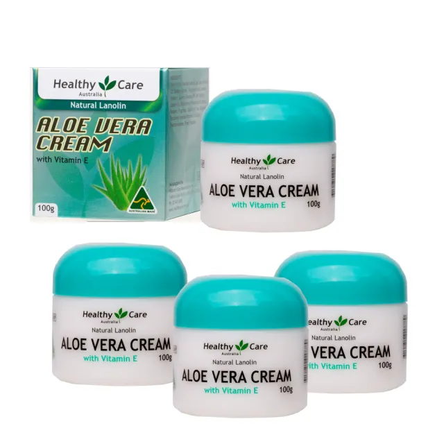 【Healthy care】綿羊蘆薈潤澤霜含維他命E(4入組 100g/罐) 即期品-2027年3月到期