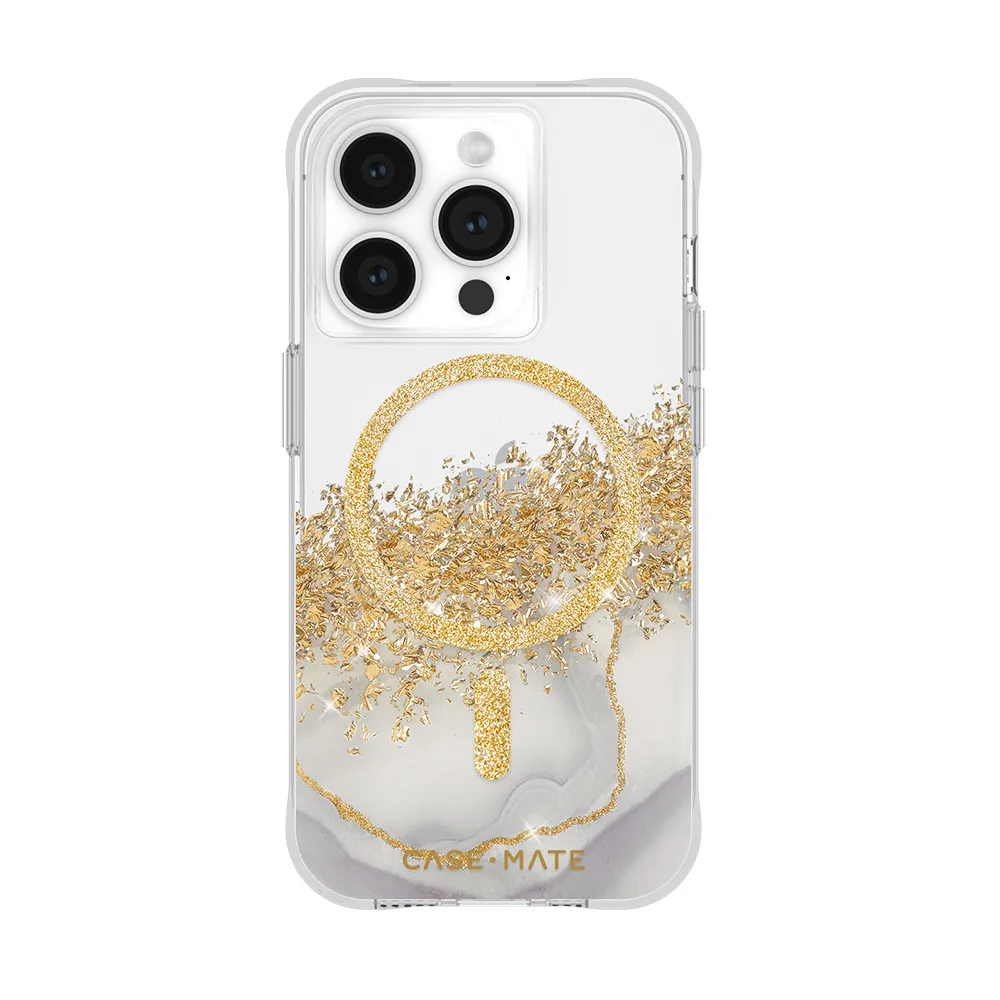 【CASE-MATE】美國 CASE·MATE iPhone 15 Pro Karat Marble 鎏金石紋精品防摔保護殼MagSafe