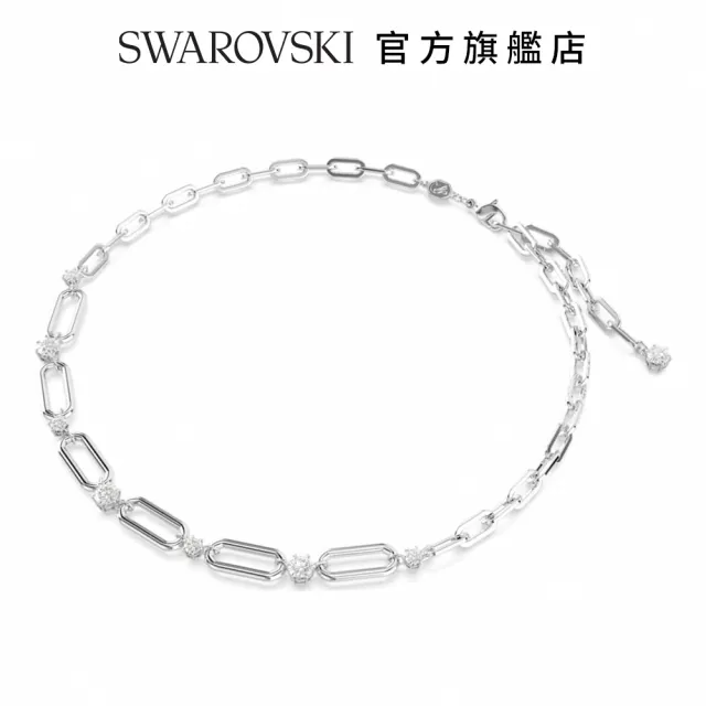 【SWAROVSKI 官方直營】Constella 項鏈 白色 鍍白金色