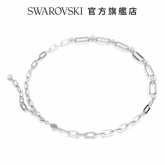 【SWAROVSKI 官方直營】Constella 項鏈 白色 鍍白金色