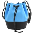 【LOEWE 羅威】BALLOON 品牌徽章LOGO烙印斜背束口水桶包(黑/藍 小)