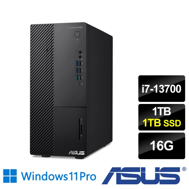 ASUS 華碩 i7十六核商用電腦(M900MDR/i7-13700/16G/1TB HDD+1TB SSD/W11P)