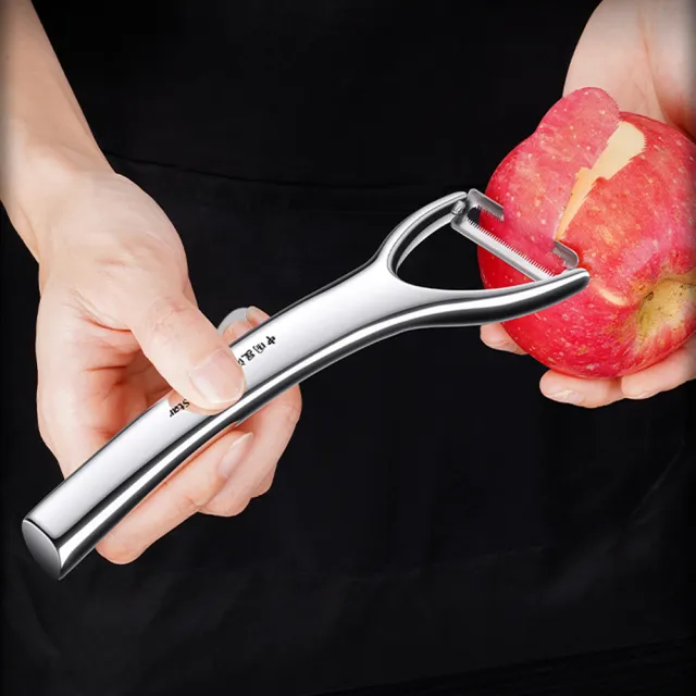 【PUSH!】廚房用品 304不銹鋼削皮刀 蘋果削皮器 刨皮刀水果刮皮刀蔬菜刨刀(削皮刀D331)