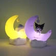 【SANRIO 三麗鷗】正版授權 月芽甜夢 LED 發光擺件 小夜燈 月亮燈(庫洛米 大耳狗 美樂蒂)