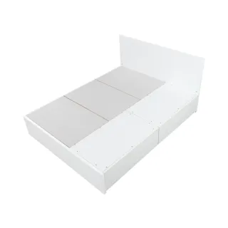 【NITORI 宜得利家居】◎雙人床座 床架 NS-001 WH 抽屜款(床座 床架 抽屜 NS-001)